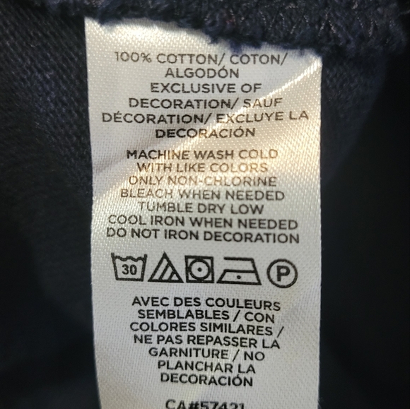 Loft Mock Neck Pullover Polka Dot Texture Top Navy Blue White Small 100% Cotton - Picture 4 of 5